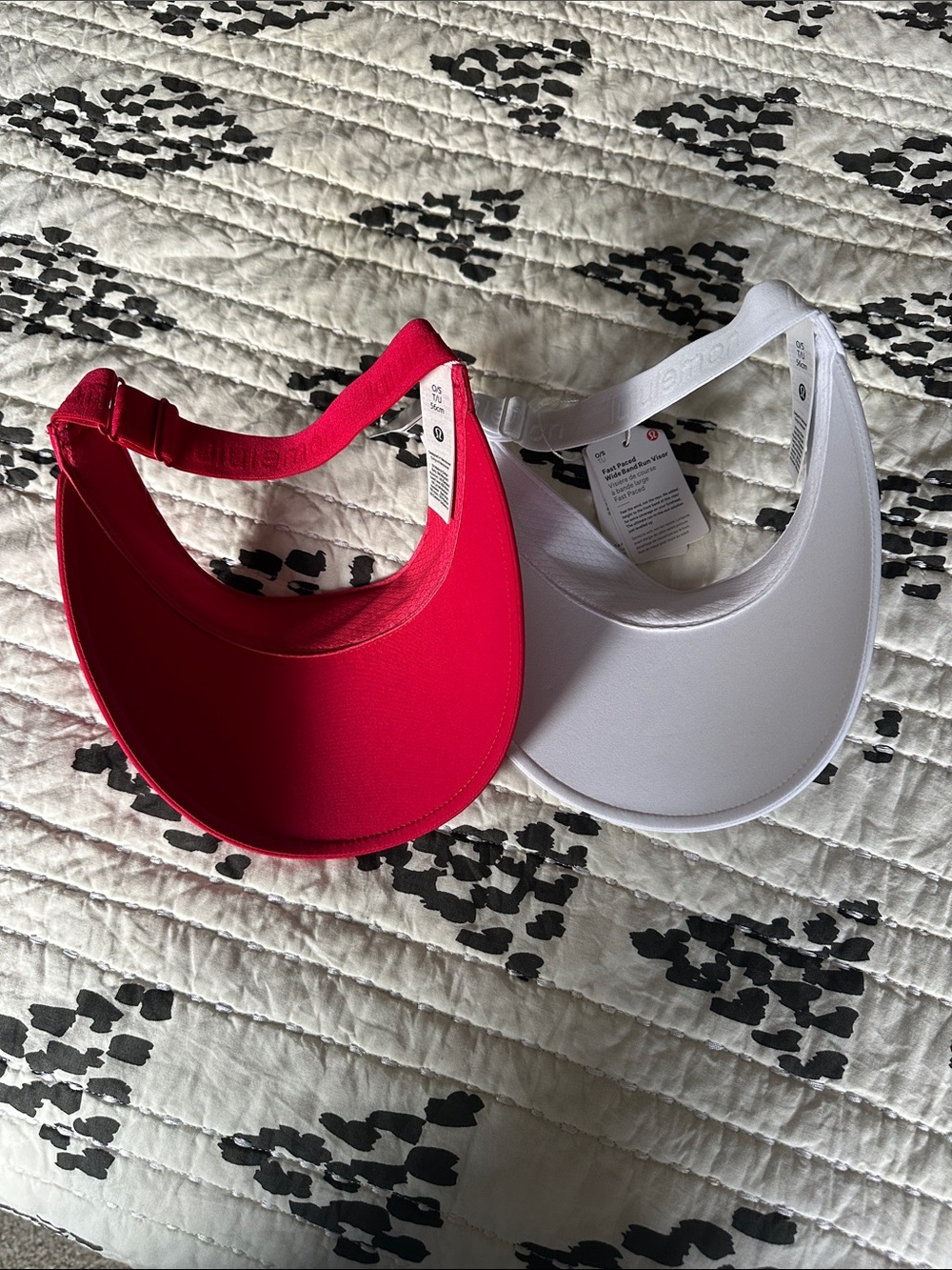 Lululemon Sun Visors - red & White (Pair) - Picture 6 of 7
